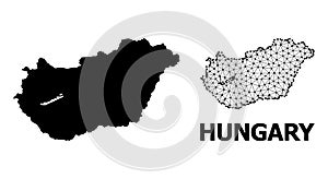 Solid and Network Map of Hungary