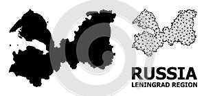 Solid and Network Map of Leningrad Region