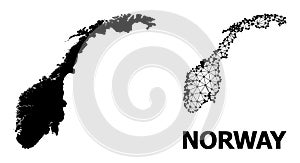 Solid and Network Map of Norway