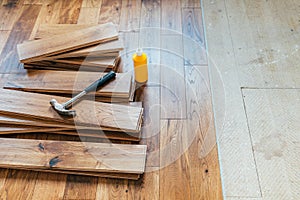 Solid oak wood flooring