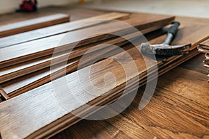 Solid oak wood flooring