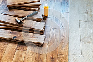 Solid oak wood flooring