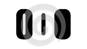 Solid Pause Button Media Control Icon, vector design Generative AI