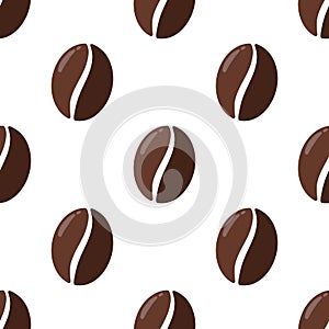 Solid or simple coffee beans seamless pattern