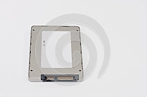 Solid state drive disk on white background