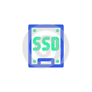 Solid-state drive line icon