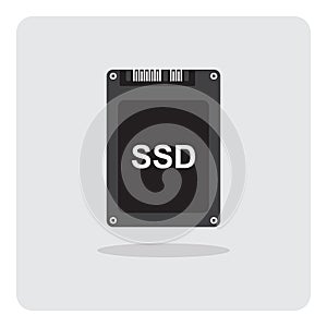 Solid state drive SSD hard disk icon.