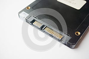 Solid state SATA drives ssd isolated on white background