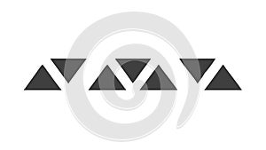 Solid triangle pattern, bold geometric design element, vector design Generative AI