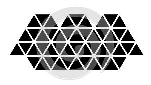 Solid Triangle Pattern, Geometric Abstract Design, vector design Generative AI
