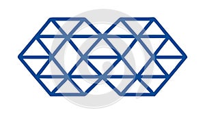 Solid Triangular Grid, Modern Geometric Background, vector design Generative AI