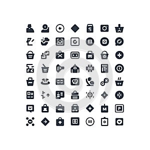 Solid User Interface Icon Set for Web, Mobile App, and Software Design