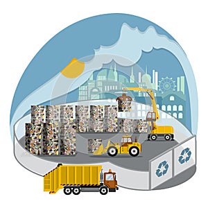 Riadenie. skladovanie z odpadky bloky príprava z odpad recyklácia v skládky 