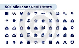 Solid web icons set - Real Estate