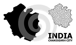 Solid and Wire Frame Map of Chandigarh City