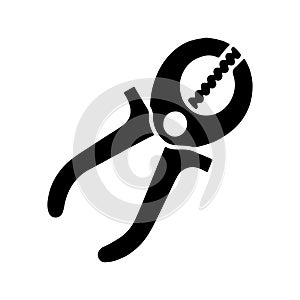 Solid wire rope cutter tool icon