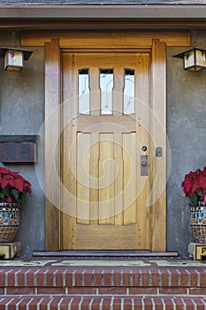 Solid wood front door