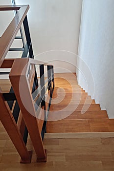 Solid wood stairs, home interior