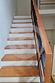 Solid wood stairs, home interior