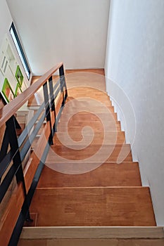 Solid wood stairs, home interior