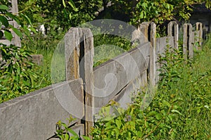 Solid wooden unpolished fence from the boards