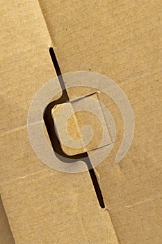 solid yellow cardboard for packaging goods, a part of corrugated cardboard