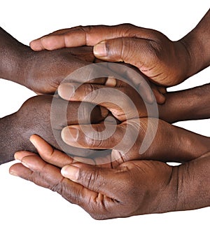 Solidarity gesture of hands