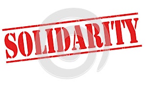 Solidarity grunge rubber stamp