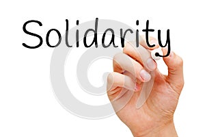 Solidarity Handwritten With Black Marker