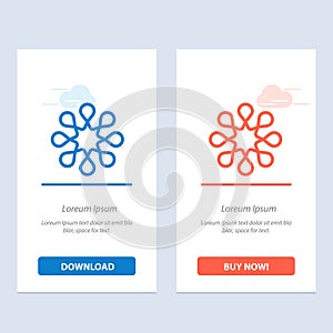 Solidarity, Health, Disease  Blue and Red Download and Buy Now web Widget Card Template