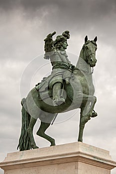 Solider and Horse Statue photo