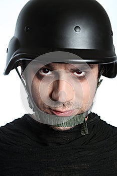 Solider with red eyes...