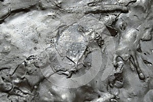 Solidified liquid aluminum