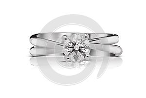 Solitaire diamond ring photo