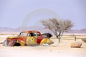 Solitaire, Namibia : Abandoned car at Solitaire in Khomas region, near the Namib Naukluft national park photo
