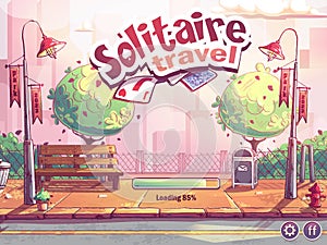 Solitaire travel - the loading window match 3 game