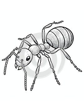 Solitary Ant Coloring Page