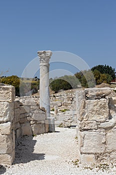 Solitary Column Amidst Kourion Ruins, Cyprus