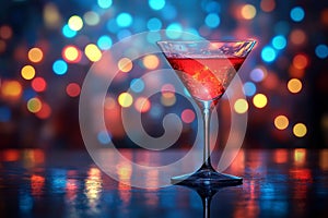 Solitary Red Cocktail photo
