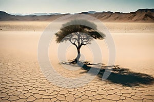 A solitary tree standing