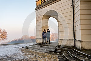 Solitude Castle in the near of Stuttgart, Germany in Winter