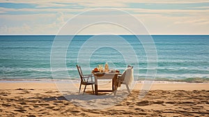 solitude table on the beach