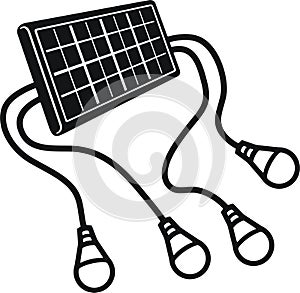 Sollar battery 4 led lamp