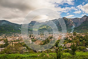 Soller city on Mallorca island, Spain