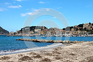 Soller Port of Mallorca with boats photo