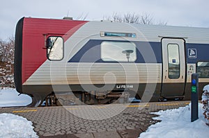 Danish IC2 train at Sollested train station