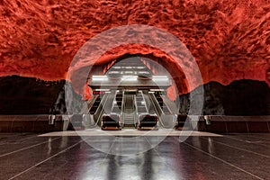 Solna Centrum, Stockholm Metro, Stockholm, Sweden