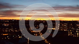 Solnedgang over amager