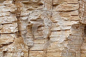 Solnhofen plattenkalk, a thin bedded limestone of Jurassic age, in a quarry photo