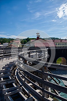 Overhead footbridge next to the Salt mine Wieliczka photo